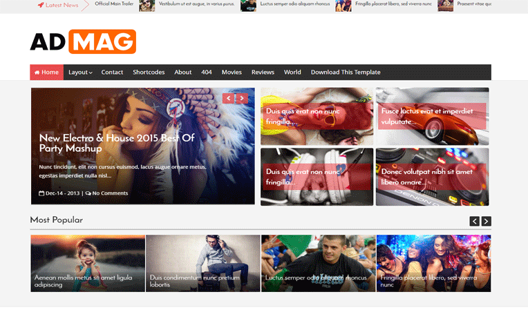Ad Mag Elegant Responsive 2016 Blogger Template