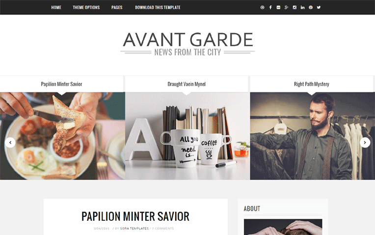 Avant Garde Responsive Amazing Blogger Template