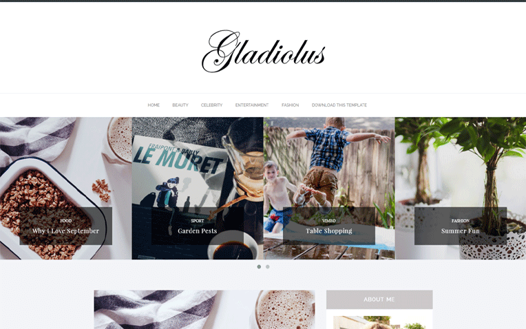 Gladiolus Minimal Amazing Blogger Template
