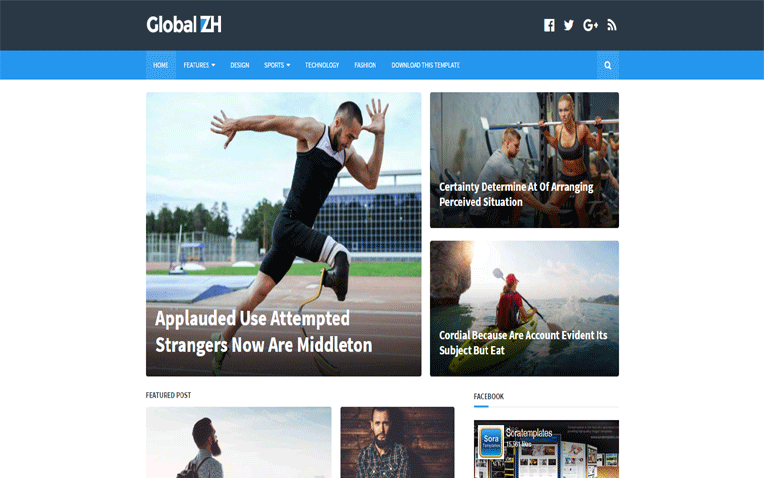 Global Clean Personal Responsive Blogger Template