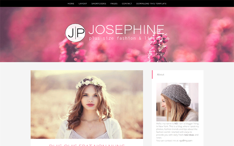 JosePhine Personal Resposnive Blogger Template