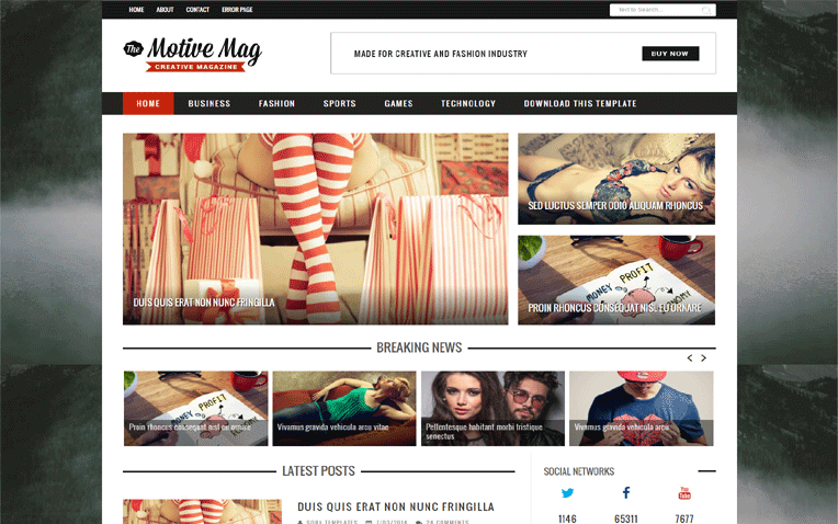 Motive Mag unique Professional Blogger Template