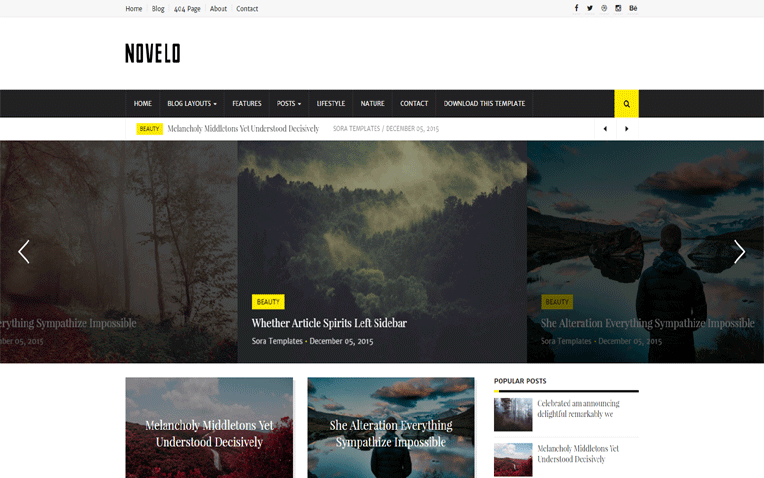 Novelo Magazine Responsive Blogger Template