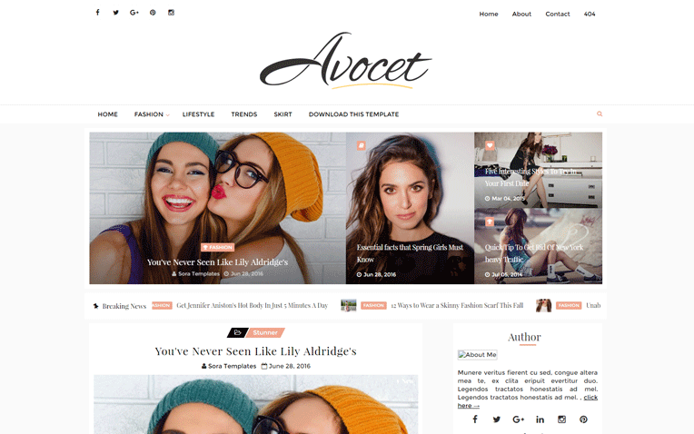 Avocet Light Minimalistic Amazing Blogger Template