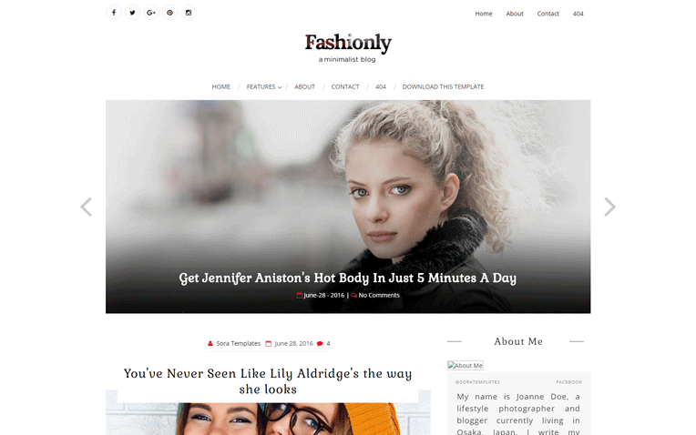 Fashionly Wide Range Professional Blogger Template