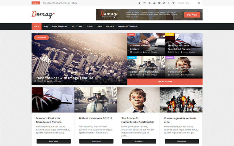 Domag Minimal Elegant Responsive Blogger Template