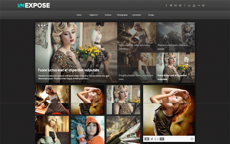 Expose User Friendly Professional Blogger Template