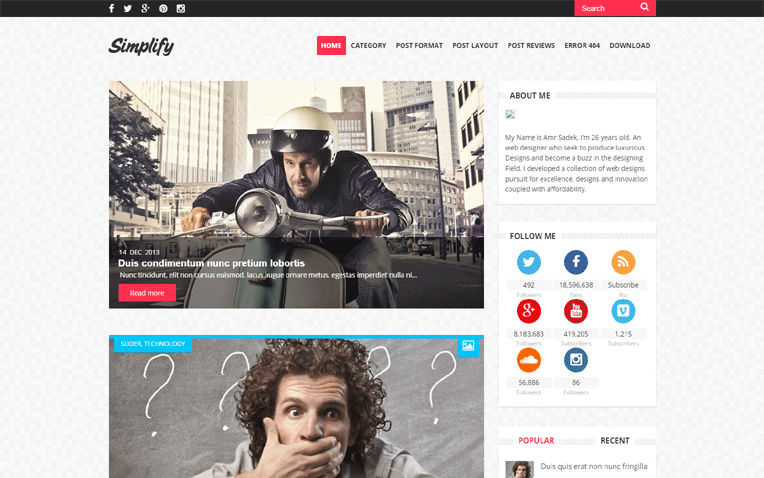 Simplify Beautiful Responsive Free Blogger Template