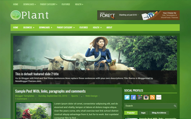 Plant Clean Magazing Responsive Blogger Template