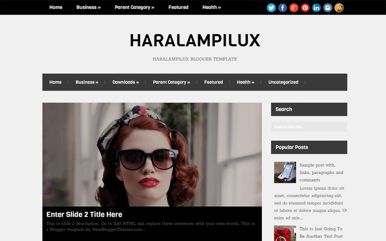 HaralampiLux Clean Responsive Blogger Template