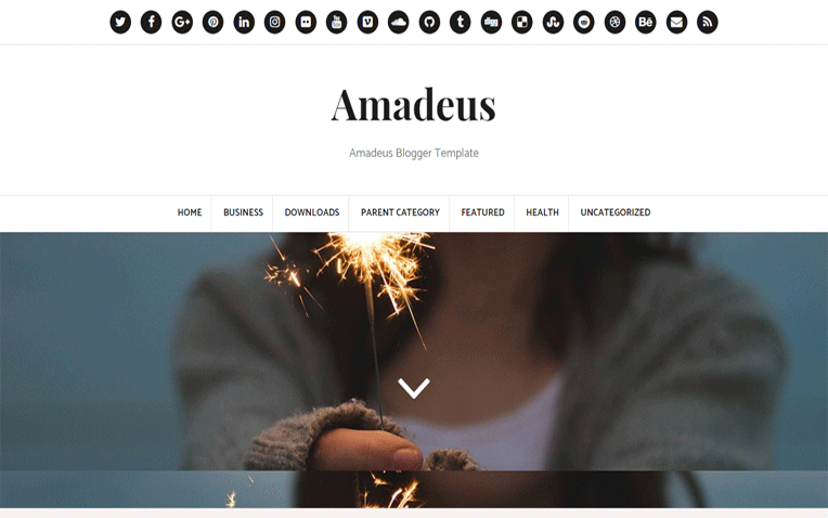 Amadeus Magazine Fully Responsive Blogger Template