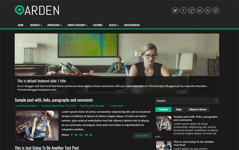 Arden Premium Clean Responsive Blogger Template