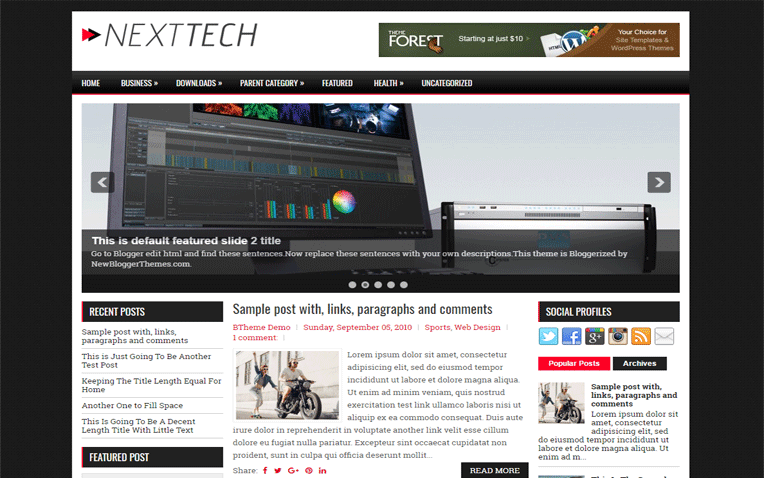 NextTech Magazine Responsive Blogger Template