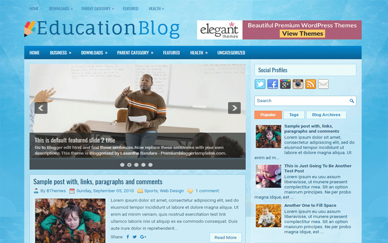 EducationBlog Learning Amazing Blogger Template