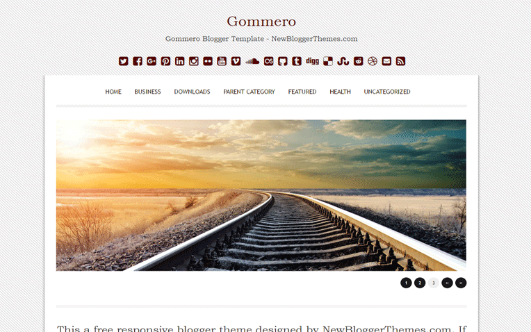 Gommero Magazine Responsive Blogger Template