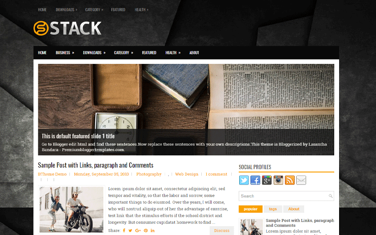 Stack Simple Clean Responsive Blogger Template