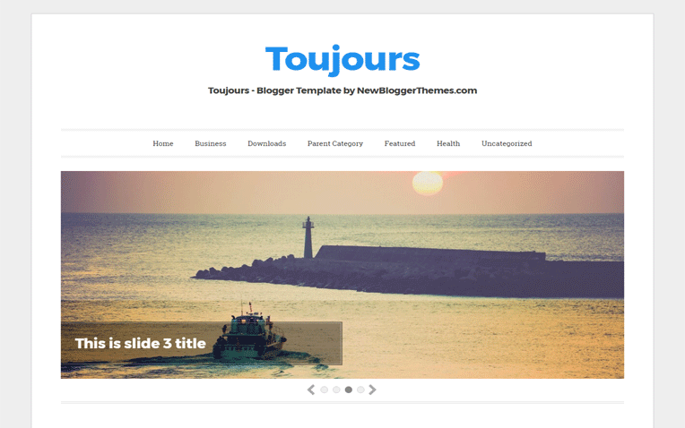Toujours Minimalist Professional Blogger Template
