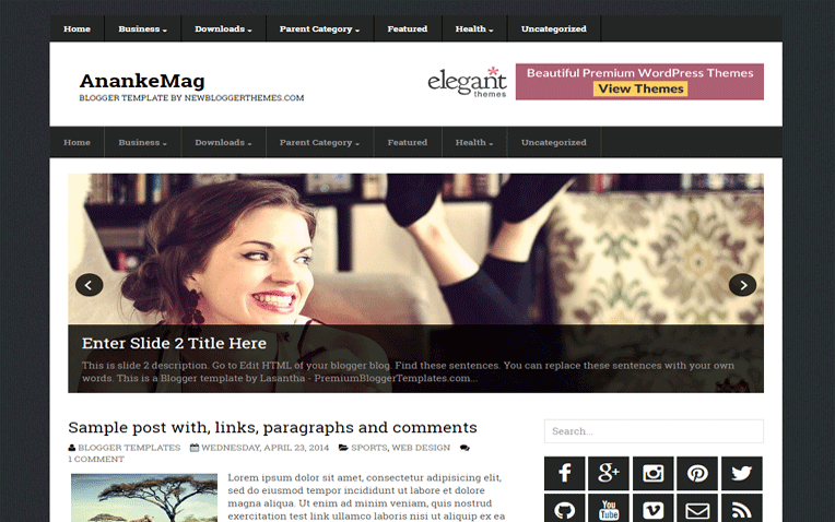 AnankeMag Magazine Responsive Blogger Template