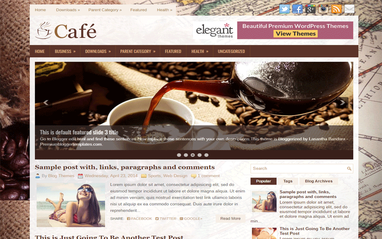 Cafe Restaurant Food Responsive Blogger Template