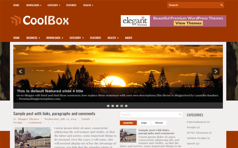 CoolBox Magazine Elegant Responsive Blogger Template
