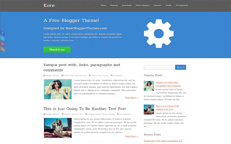Kore Simple Magazine Responsive Blogger Template