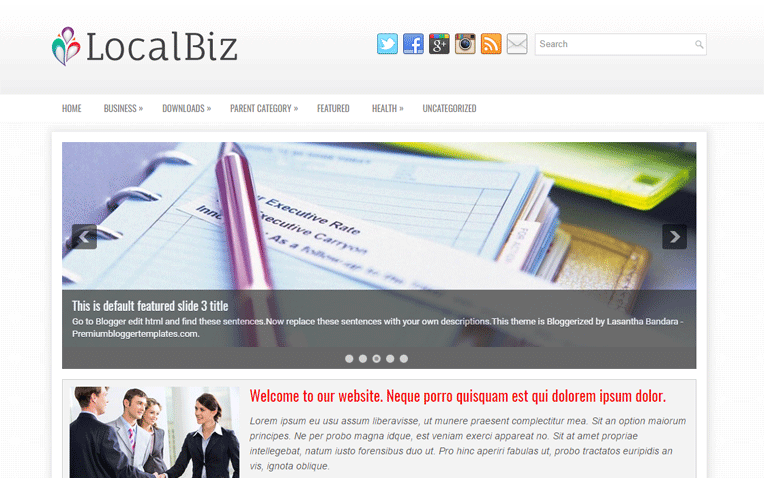 LocalBiz Business Clean Responsive Blogger Template