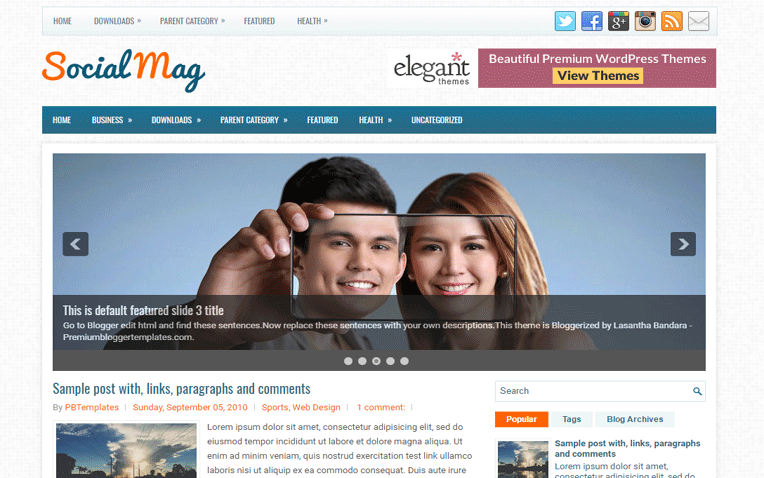 SocialMag Advance Search Engine Blogger Template