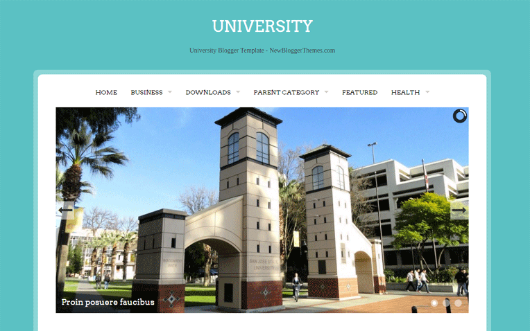 University Educational Responsive Blogger Template