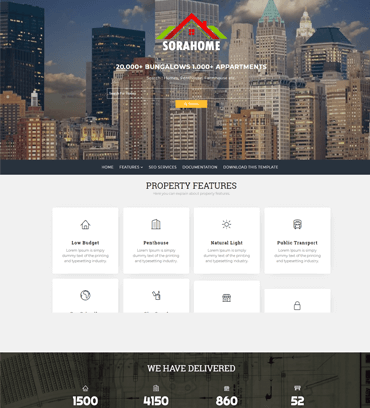 Sora Home Responsive Onepage Blogger Template